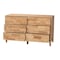Baxton Studio Hosea Japandi Carved Honeycomb Natural 6-Drawer Dresser 246-13622-ZORO - alternate 8